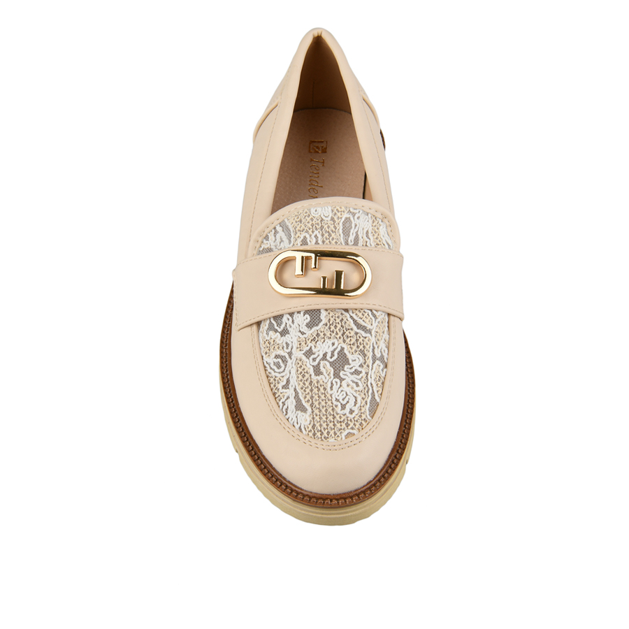 γυναικεία παπούτσια οικολογικό δέρμα/ύφασμα μπεζ 1