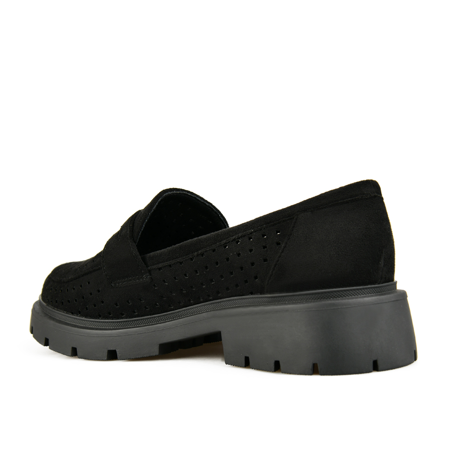 γυναικεία παπούτσια ύφασμα μαύρο 3