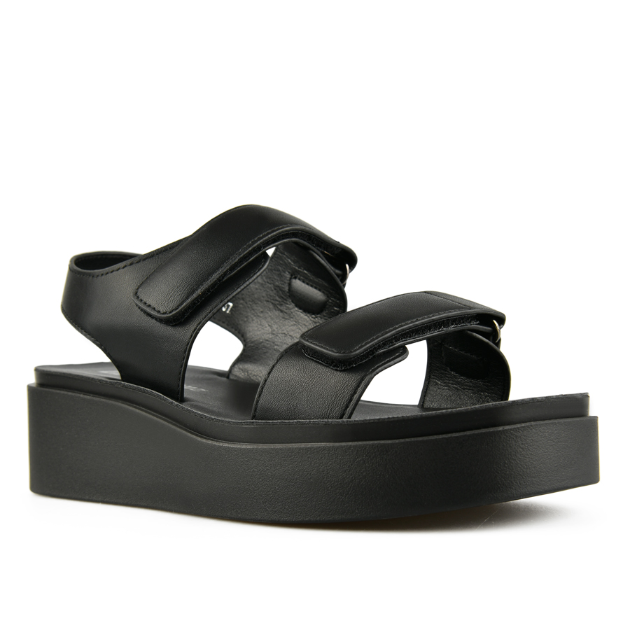 sandale damă piele ecologică negru 1