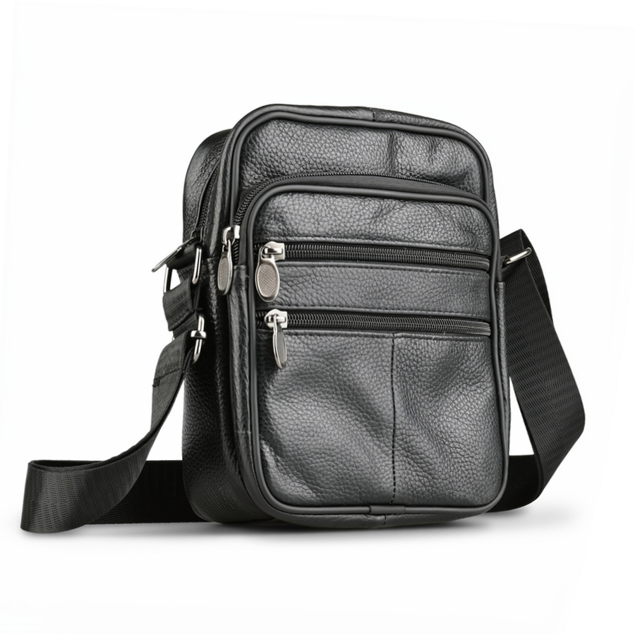 geantă bărbați piele naturală negru 0