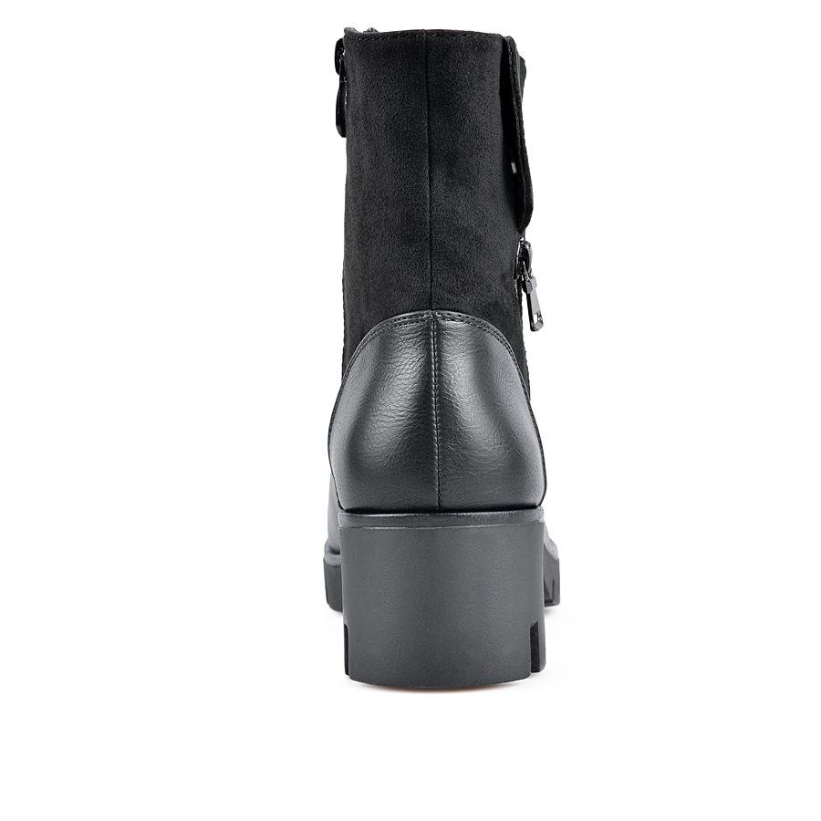 botine damă textil negru 4