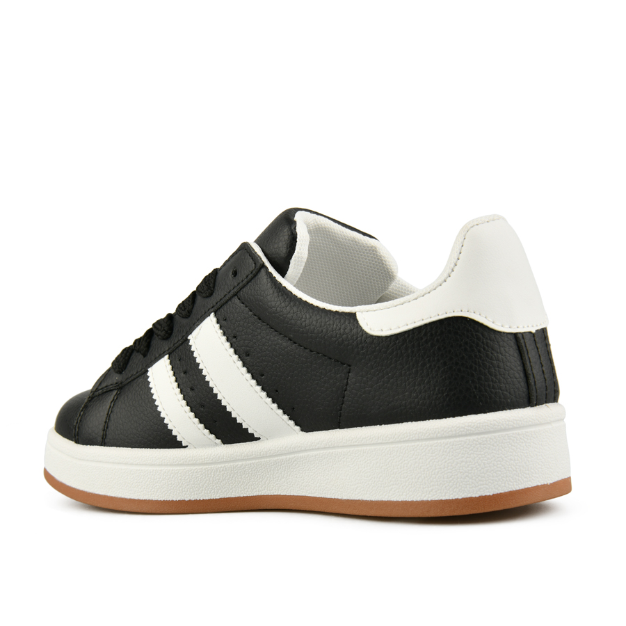 γυναικεία sneakers οικολογικό δέρμα μαύρο 3