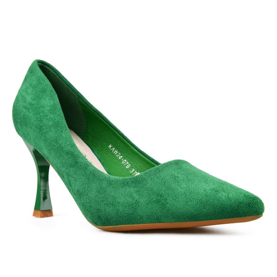 γυναικεία παπούτσια ύφασμα πράσινα 2