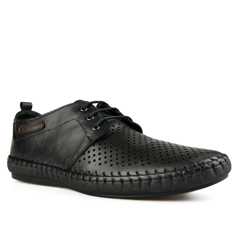 ανδρικά παπούτσια φυσικό δέρμα μαύρο 2