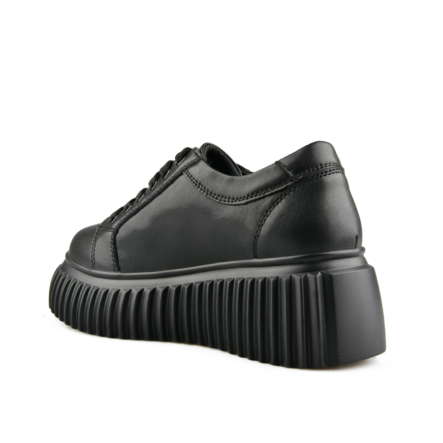 γυναικεία παπούτσια φυσικό δέρμα μαύρο 3