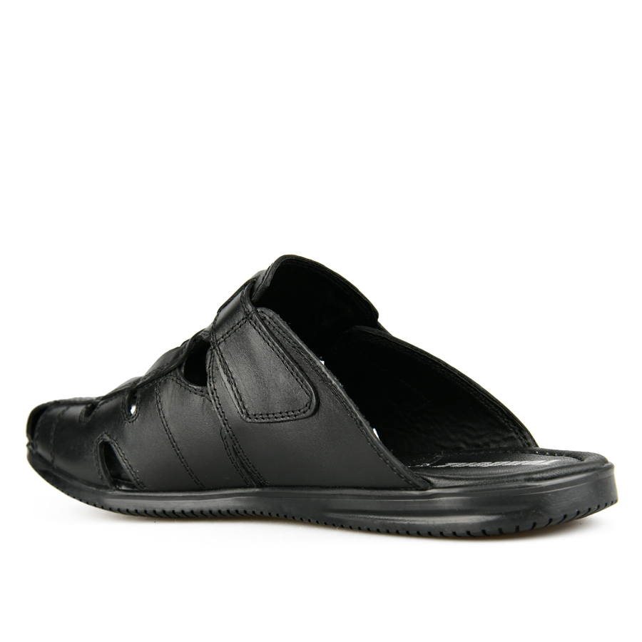 мъжки чехли естествена кожа черни 3