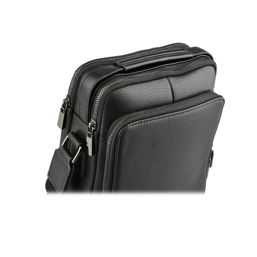 geantă bărbați piele naturală negru 2