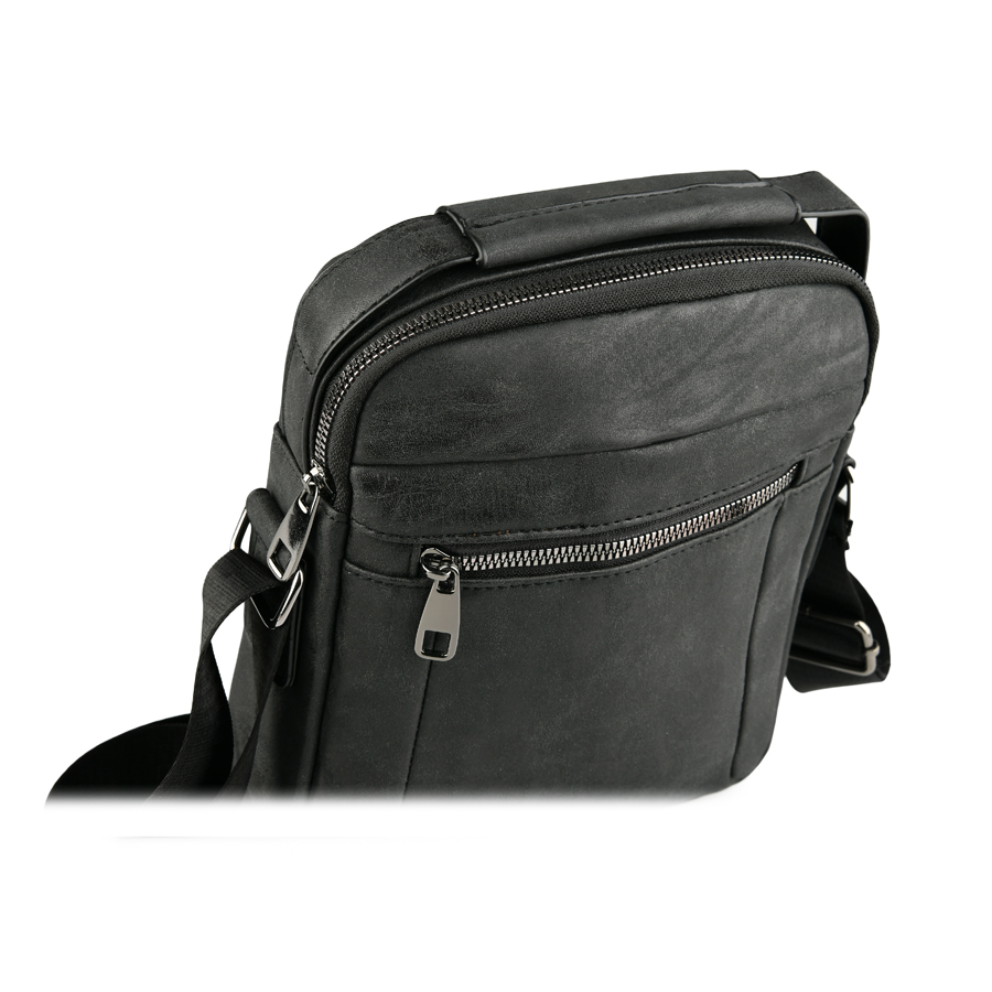 geantă bărbați piele ecologică negru 2