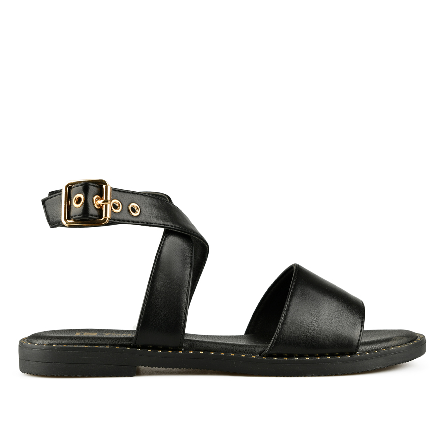 дамски сандали еко кожа черни 0