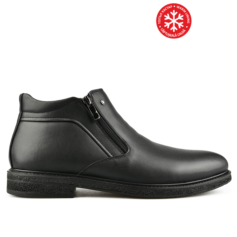 botine bărbați piele naturală negru 0