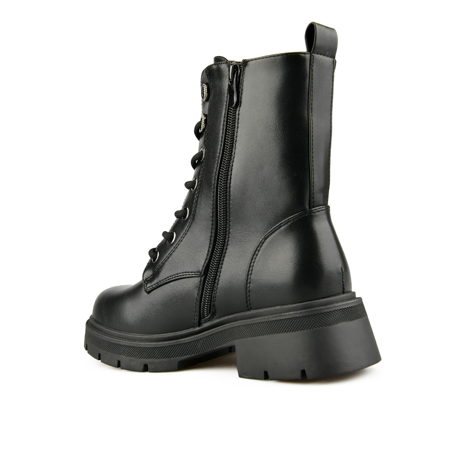 γυναικεία μποτάκια οικολογικό δέρμα μαύρο 3