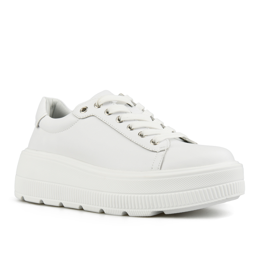 γυναικεία παπούτσια φυσικό δέρμα λευκά 2