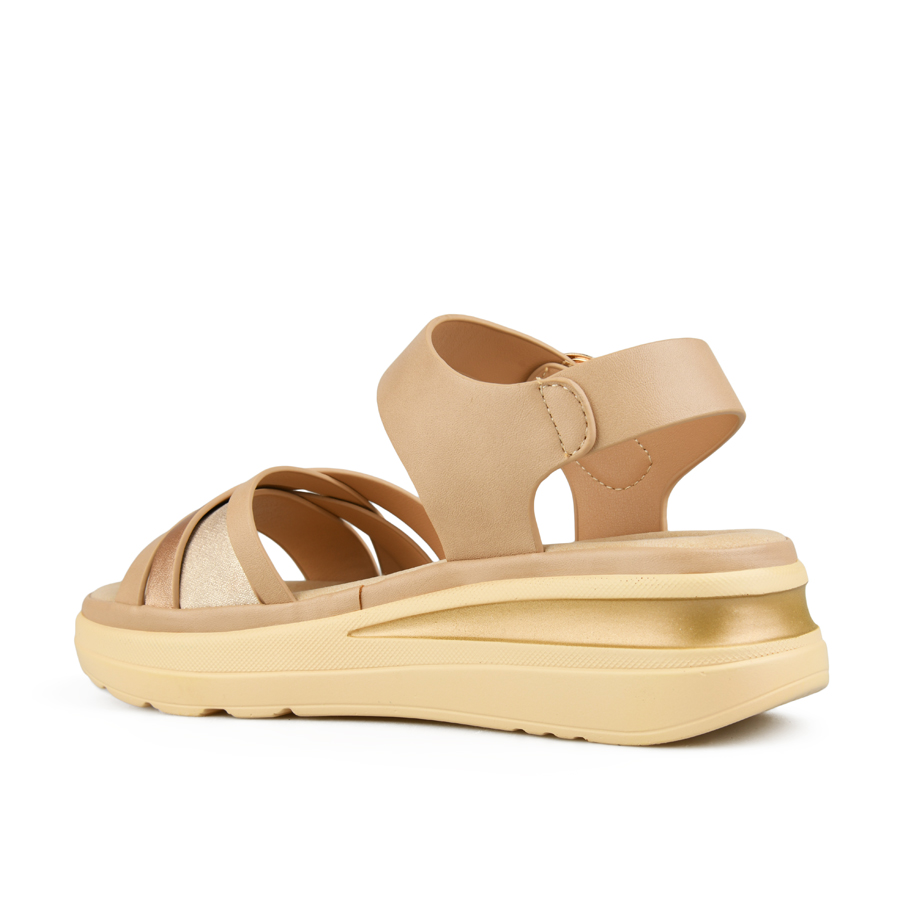 дамски сандали еко кожа светло бежови 3