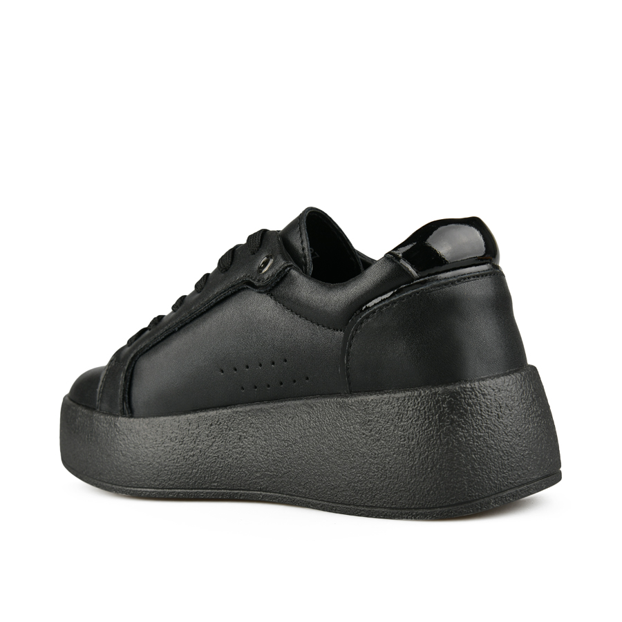 γυναικεία παπούτσια φυσικό δέρμα μαύρο 3