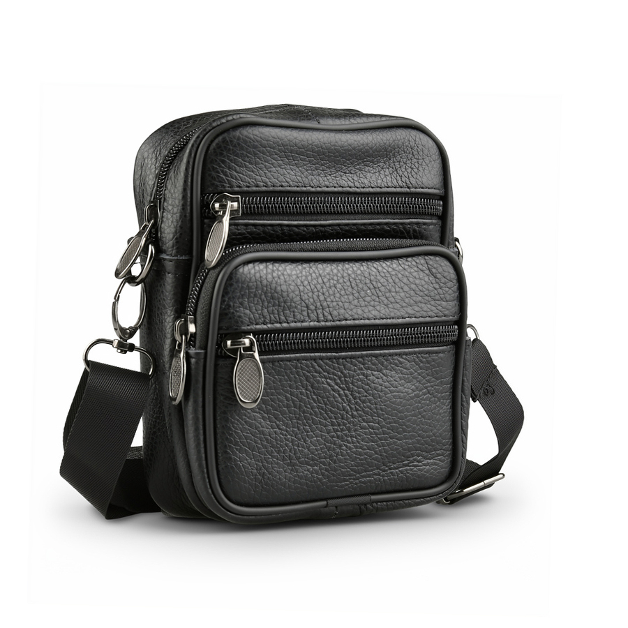 geantă bărbați piele naturală negru 0