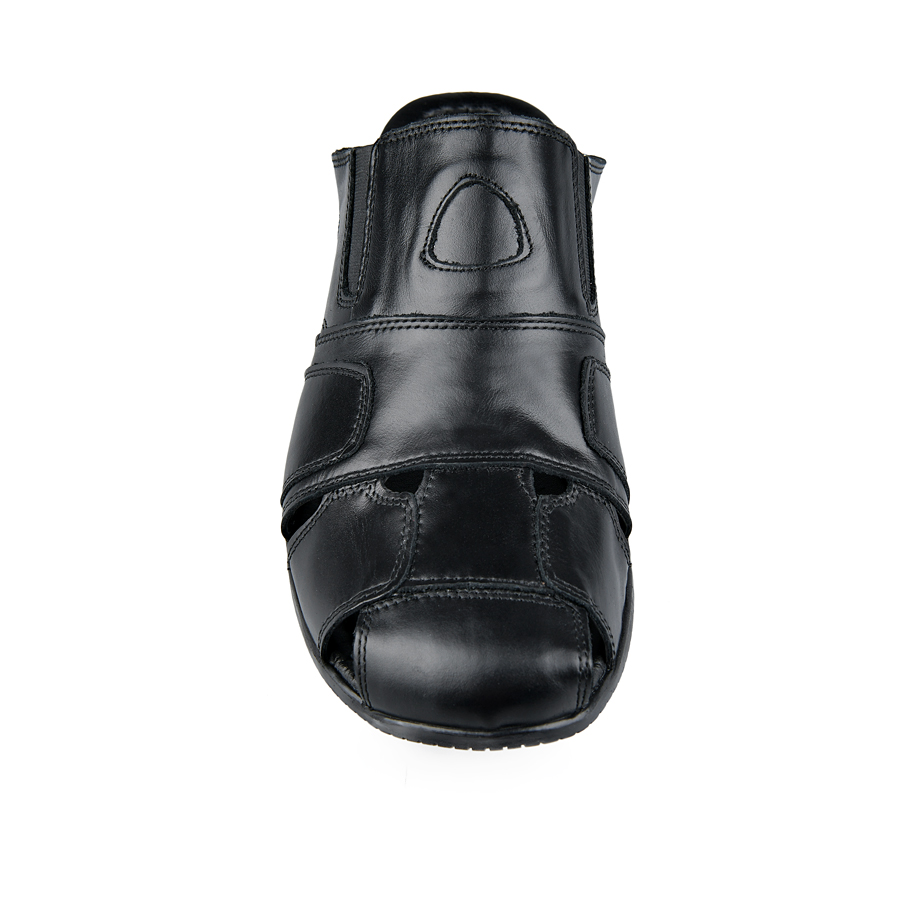 мъжки чехли естествена кожа черни 2