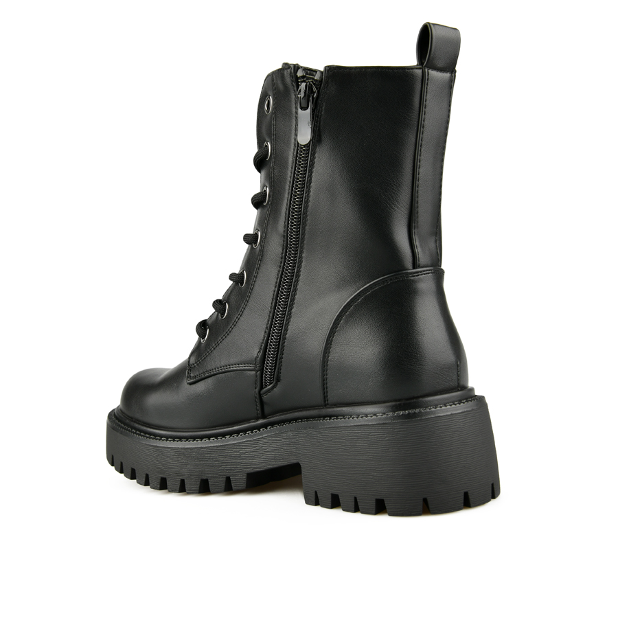 γυναικεία μποτάκια οικολογικό δέρμα μαύρο 3