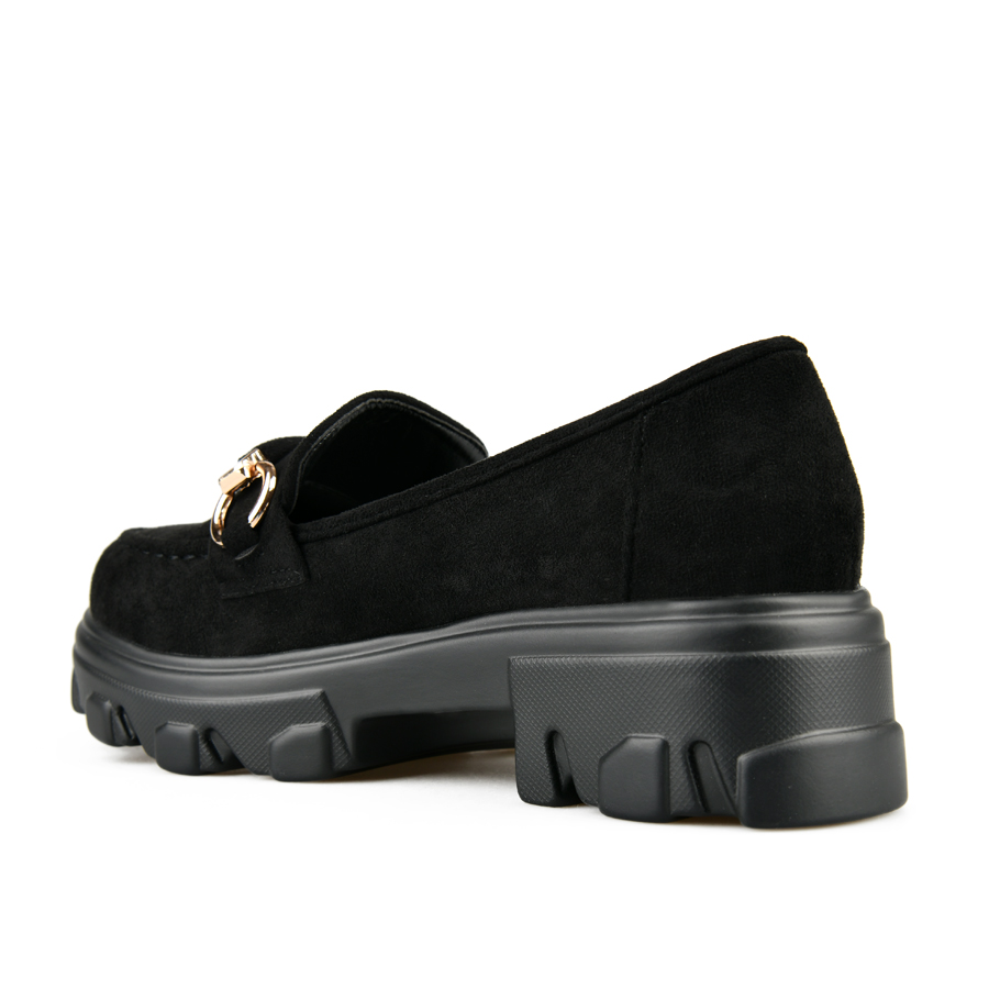 γυναικεία παπούτσια ύφασμα μαύρο 3