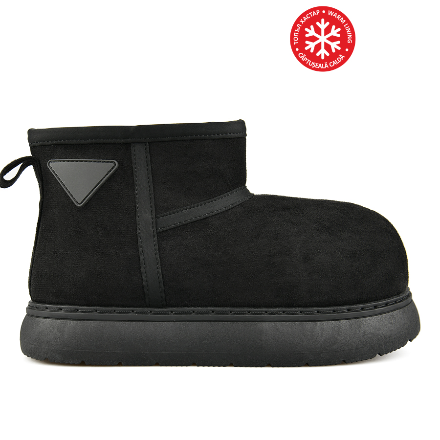 botine damă textil negru 0