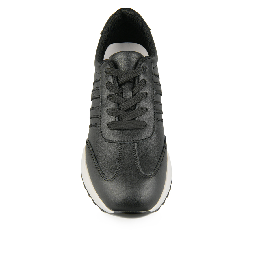adidași damă piele naturală negru 2