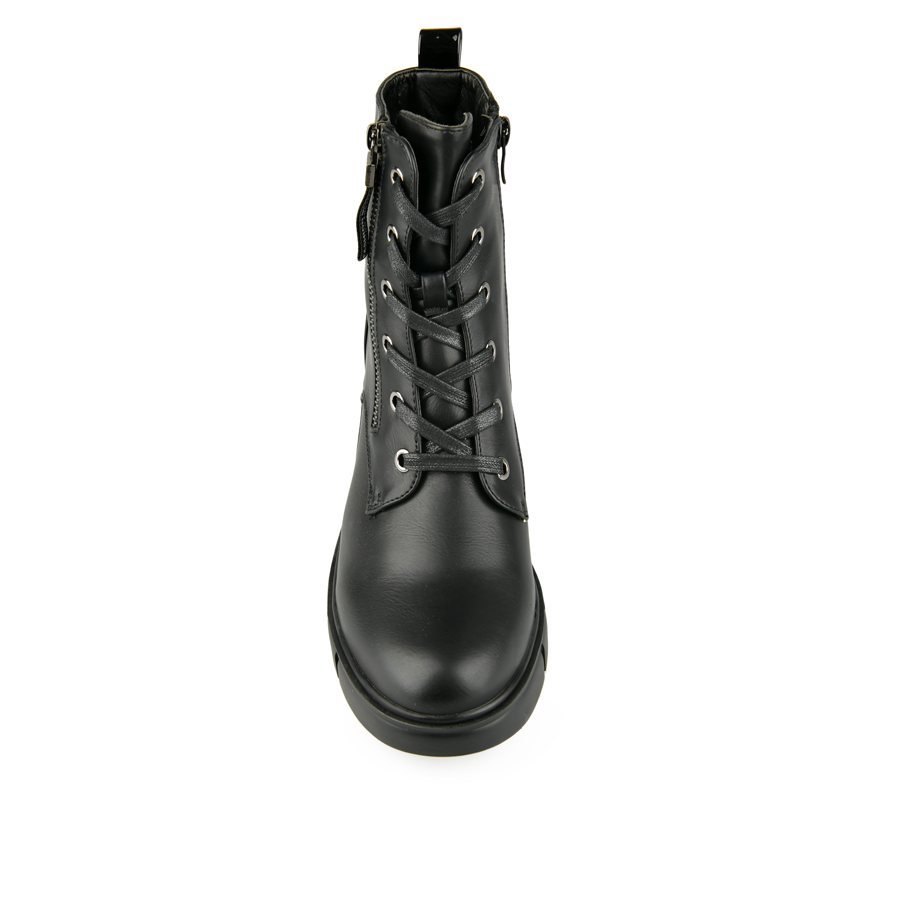 botine damă piele ecologică negru 2