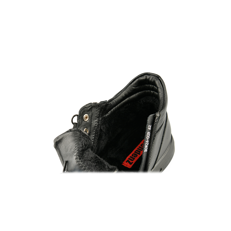 ανδρικά μποτάκια φυσικό δέρμα μαύρο 5