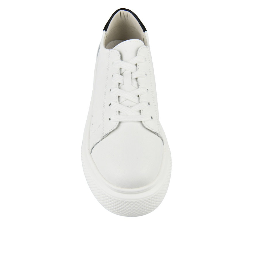 γυναικεία παπούτσια φυσικό δέρμα λευκά 2