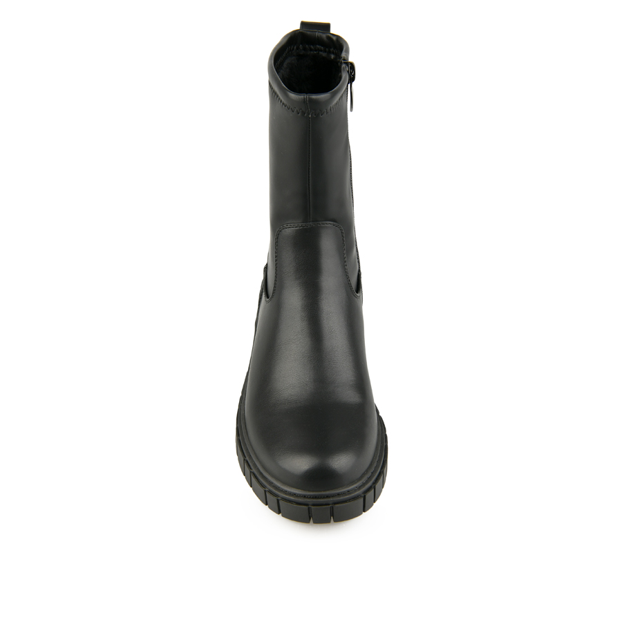 botine damă piele ecologică negru 2