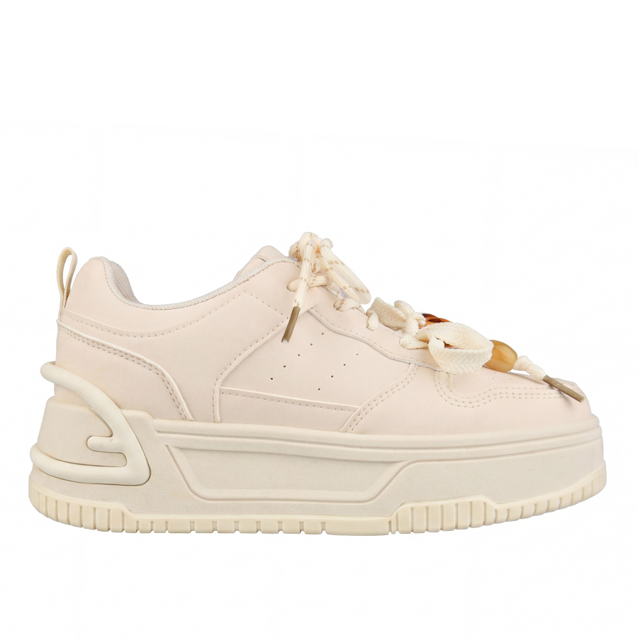 дамски маратонки еко кожа бежови 0