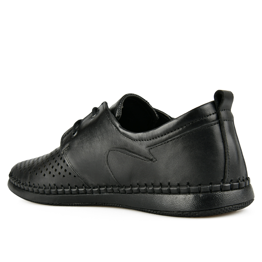 ανδρικά παπούτσια φυσικό δέρμα μαύρο 3