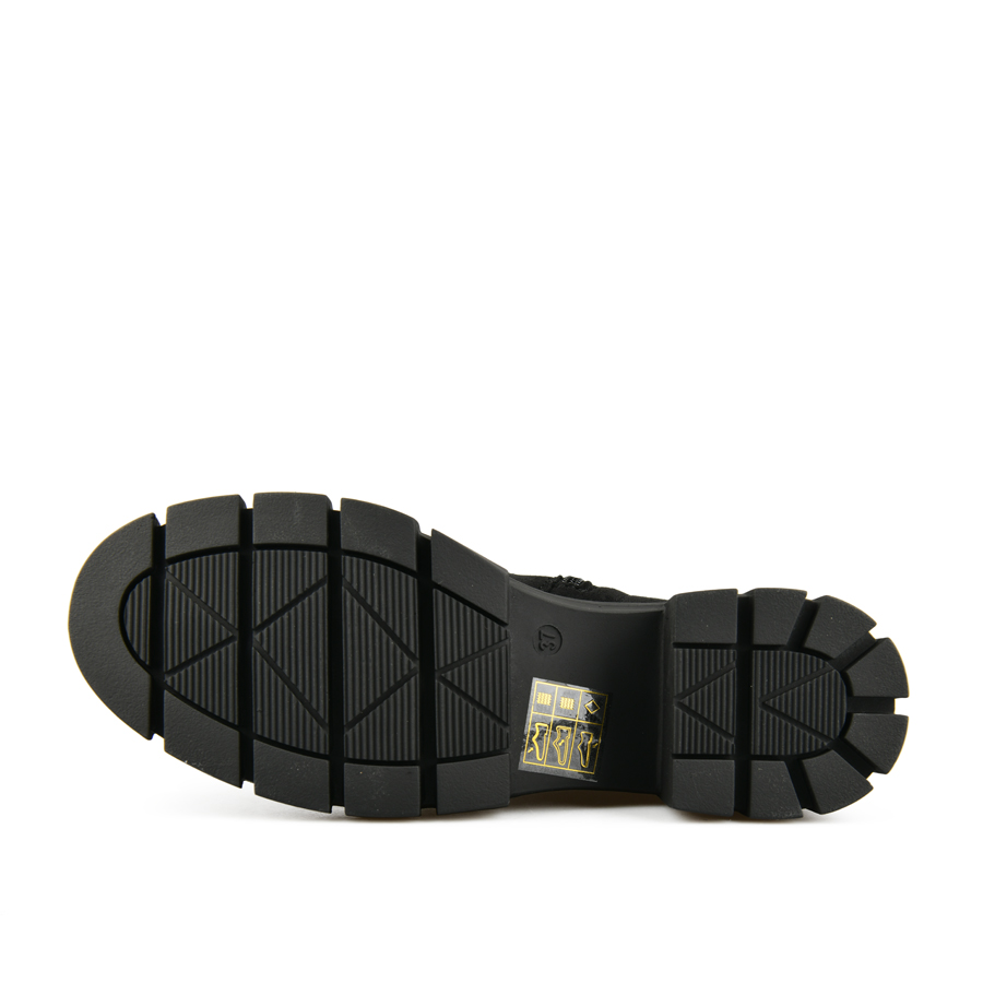 botine damă textil negru 4