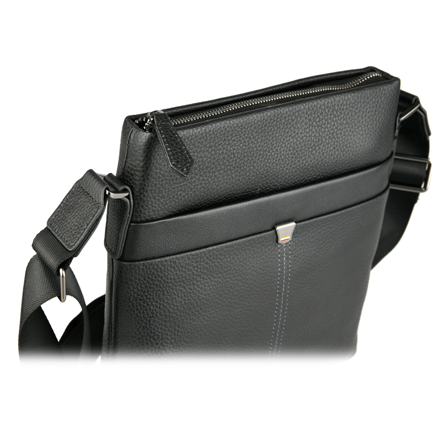 geantă bărbați piele naturală negru 2