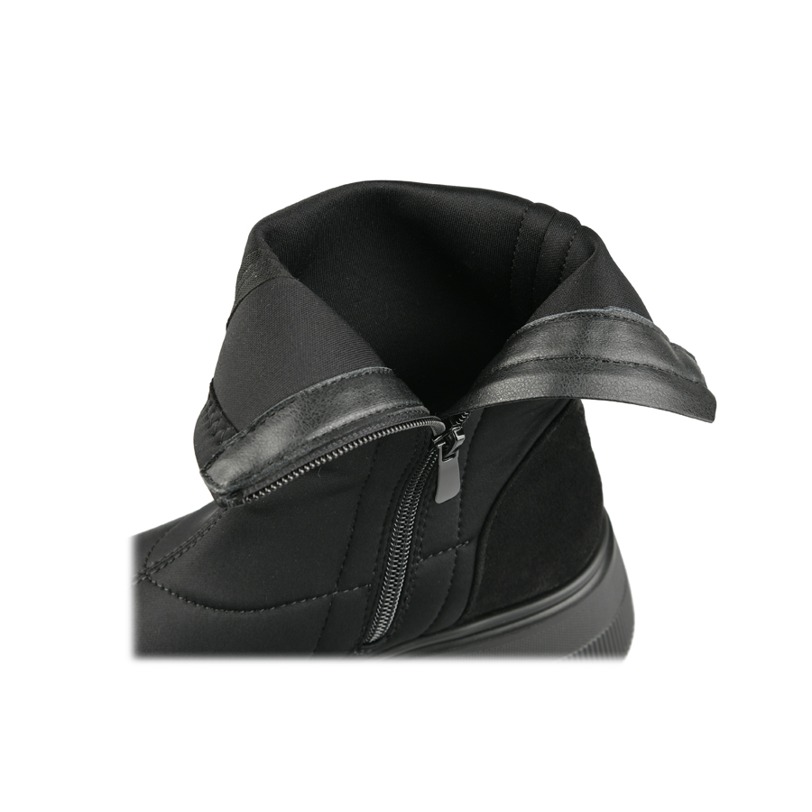 botine damă textil negru 5