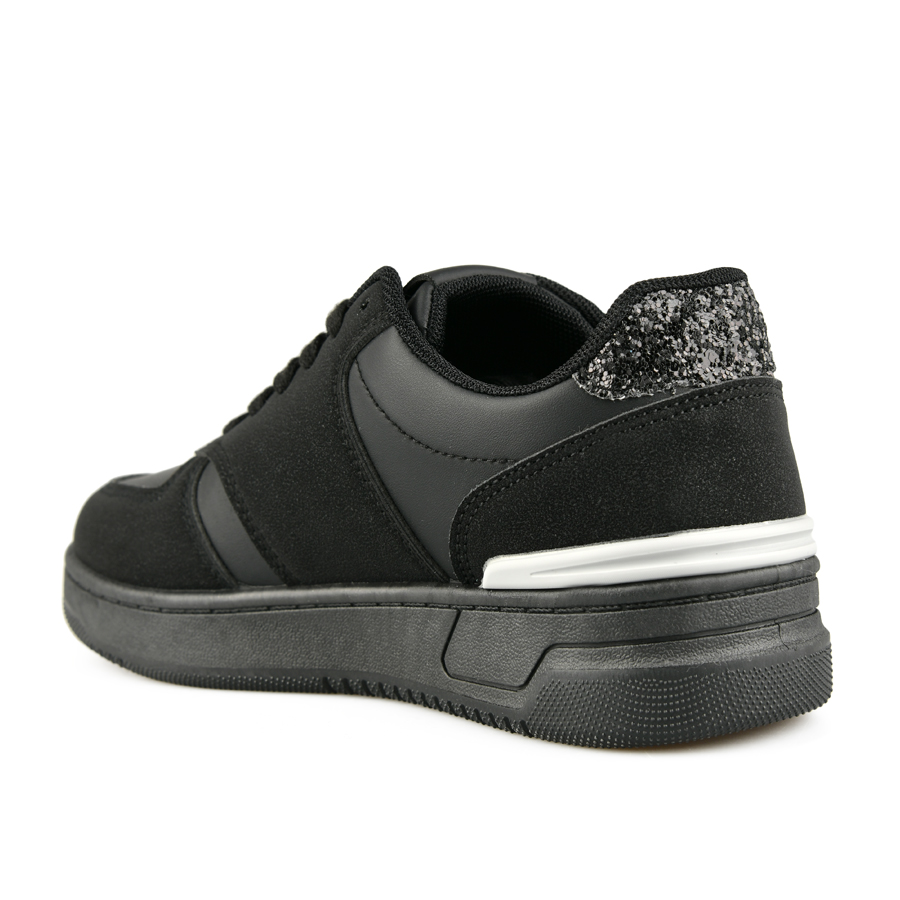 γυναικεία sneakers οικολογικό δέρμα μαύρο 3