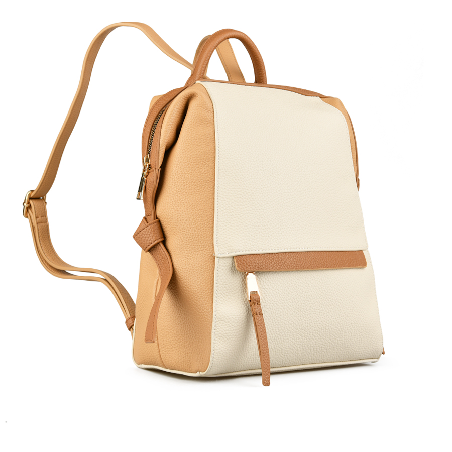 дамска раница еко кожа бежова 0