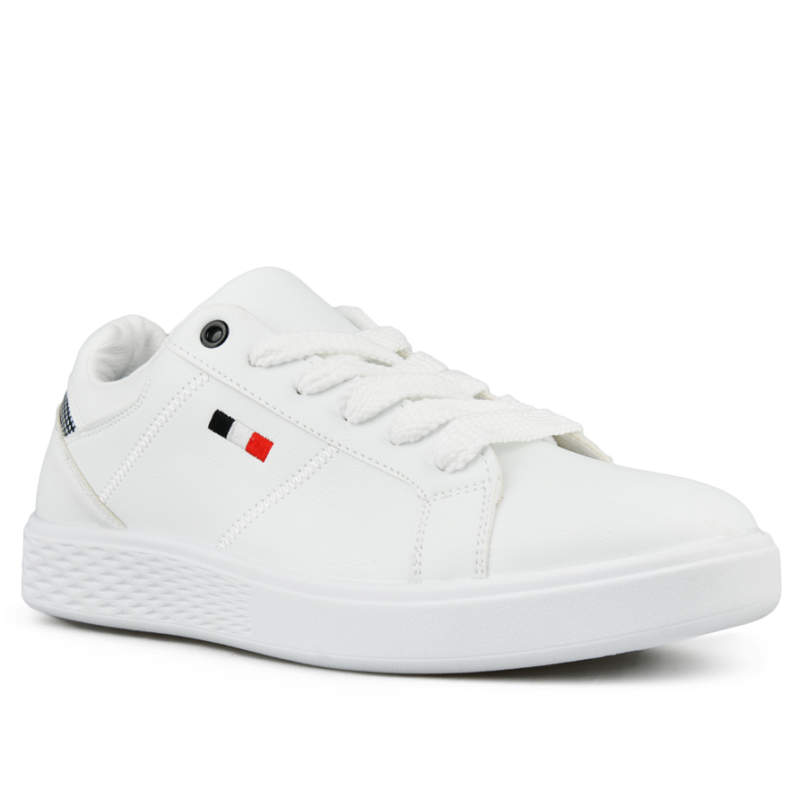 ανδρικά sneakers οικολογικό δέρμα λευκά 2