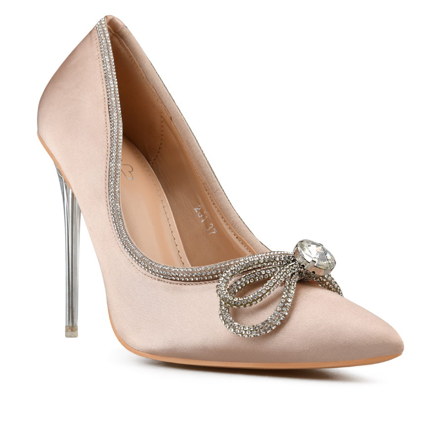 pantofi damă textil auriu 2