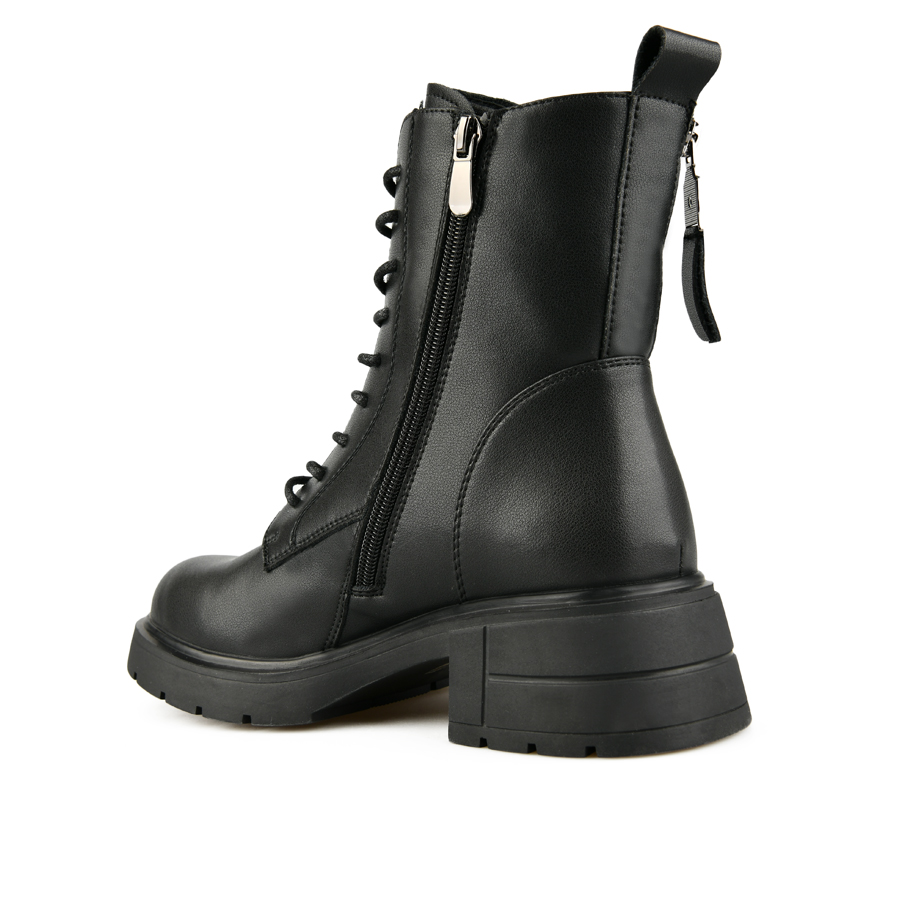 botine damă piele naturală negru 3