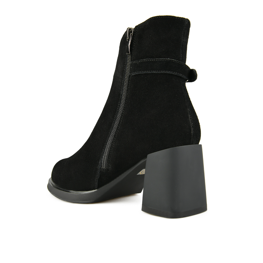 botine damă piele naturală negru 3