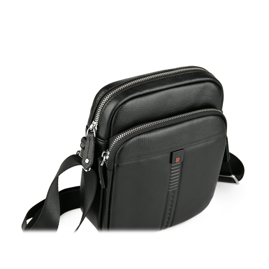 geantă bărbați piele naturală negru 2