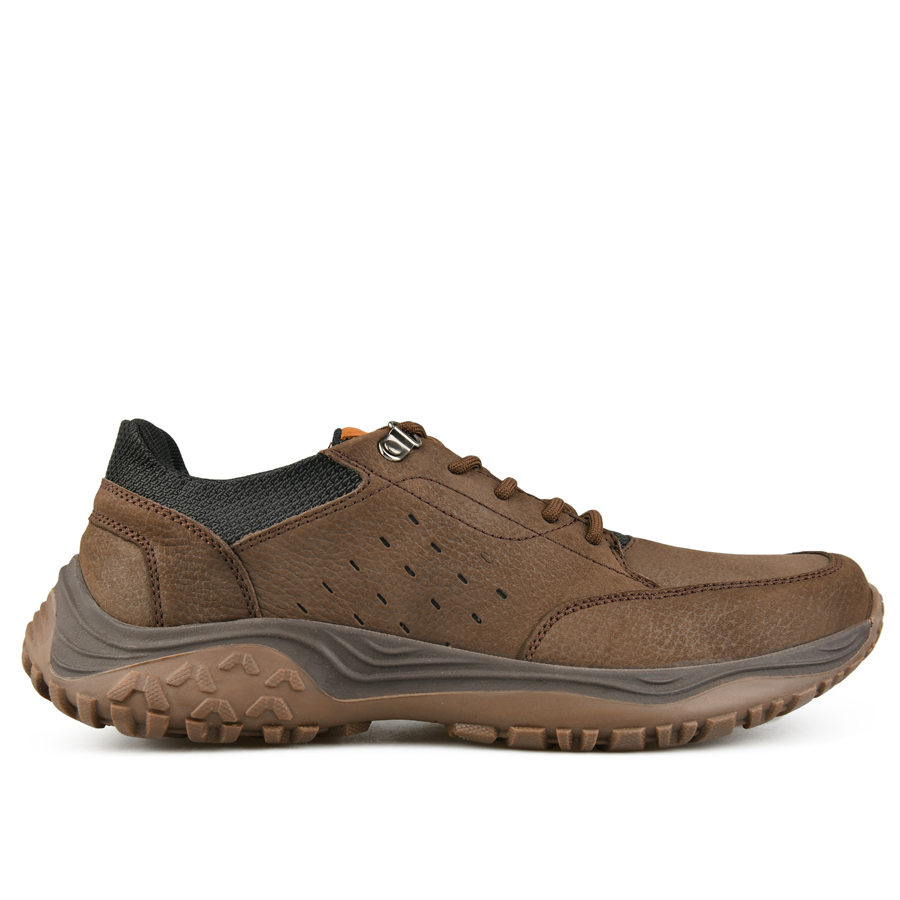 pantofi bărbați piele naturală/textil maro 0