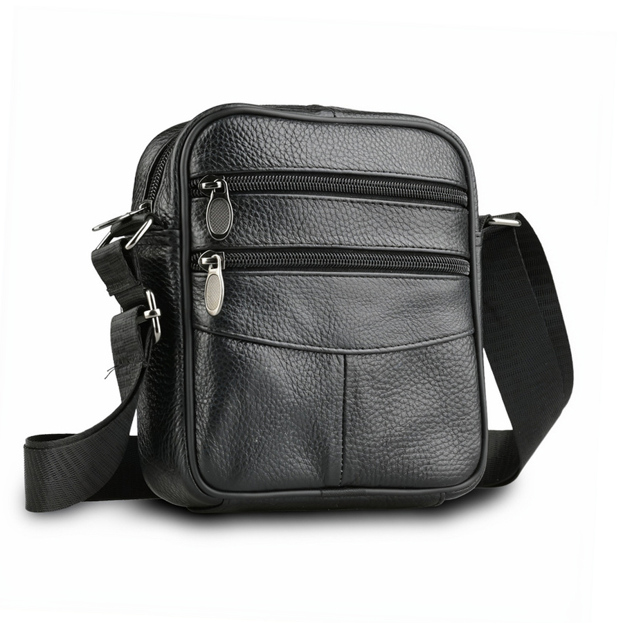 geantă bărbați piele naturală negru 0