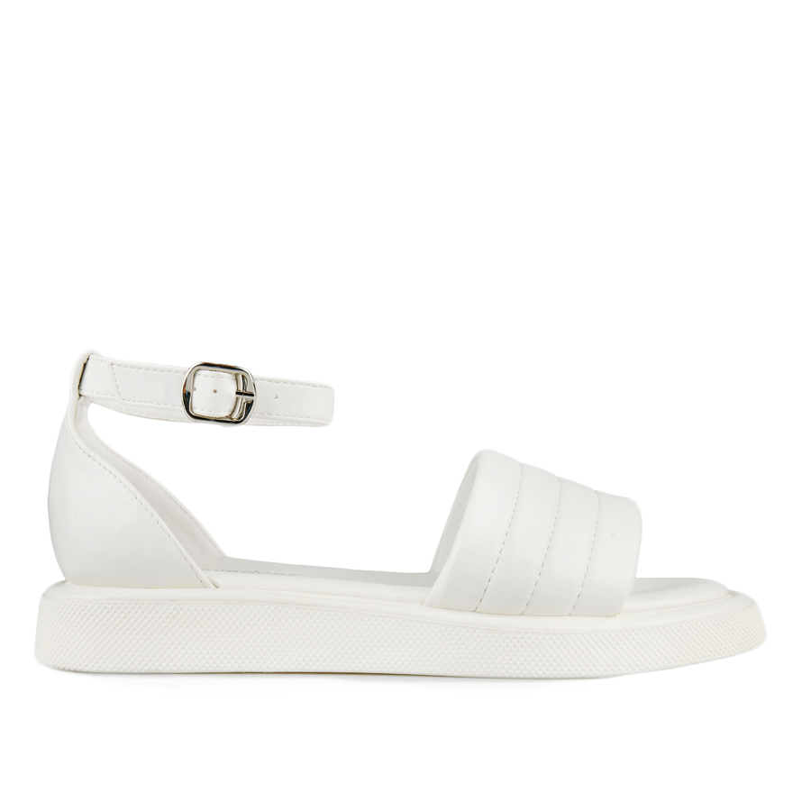 sandale damă piele ecologică bej deschis 0