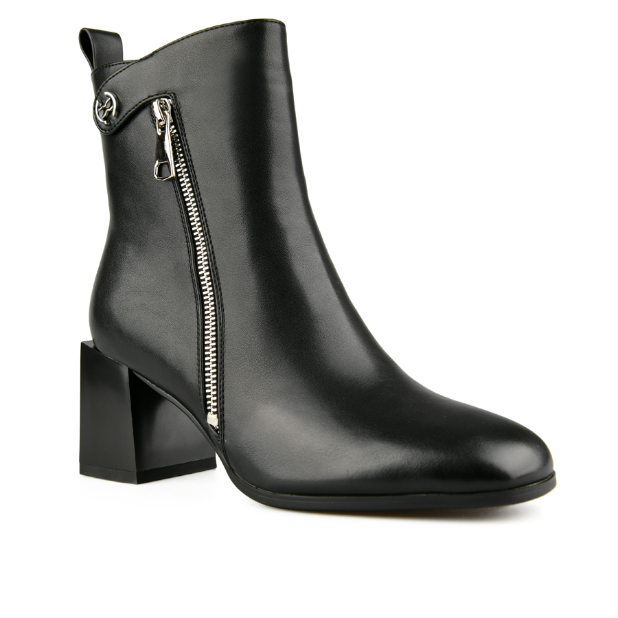 botine damă piele ecologică negru 1