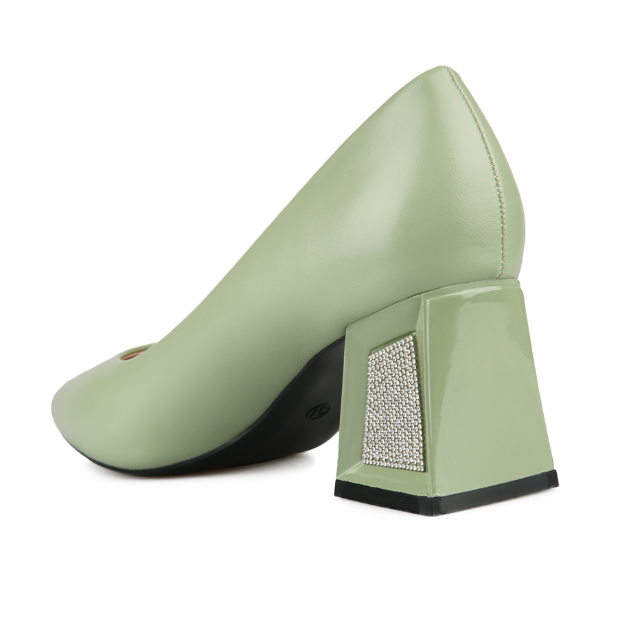 дамски обувки еко кожа зелени 3