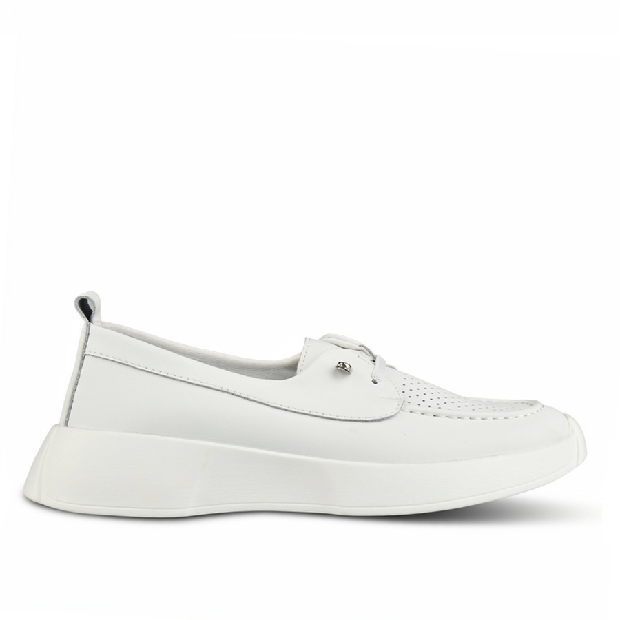 дамски обувки естествена кожа бели 0