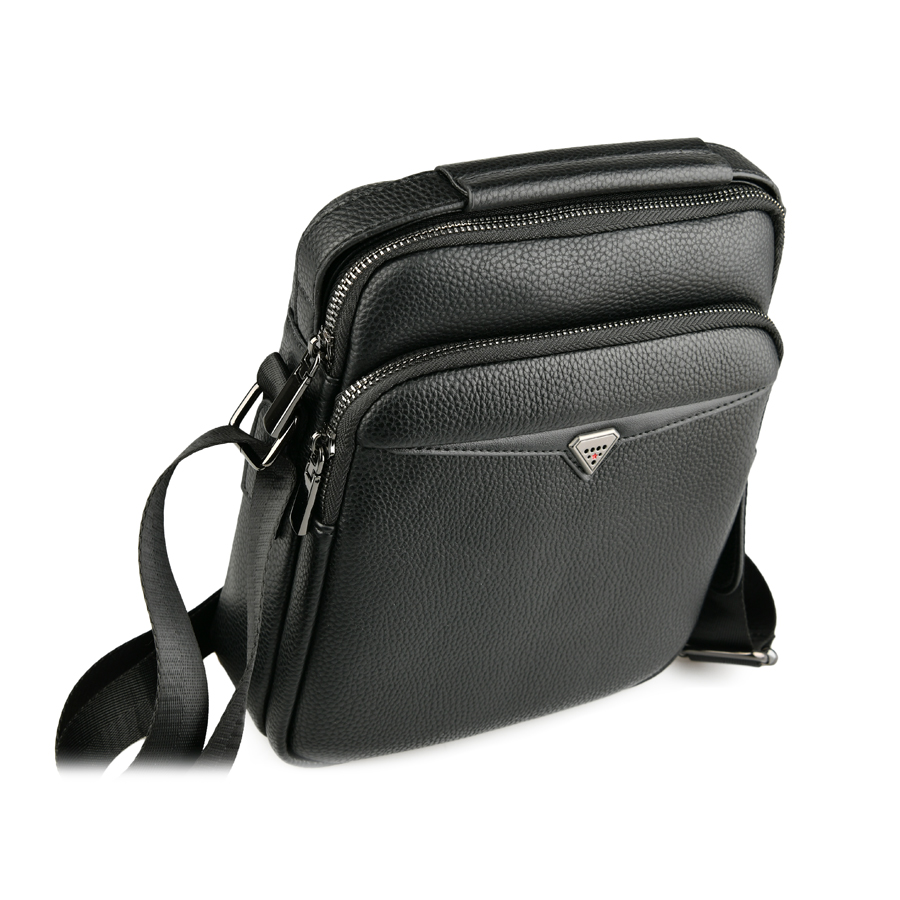 geantă bărbați piele naturală negru 2