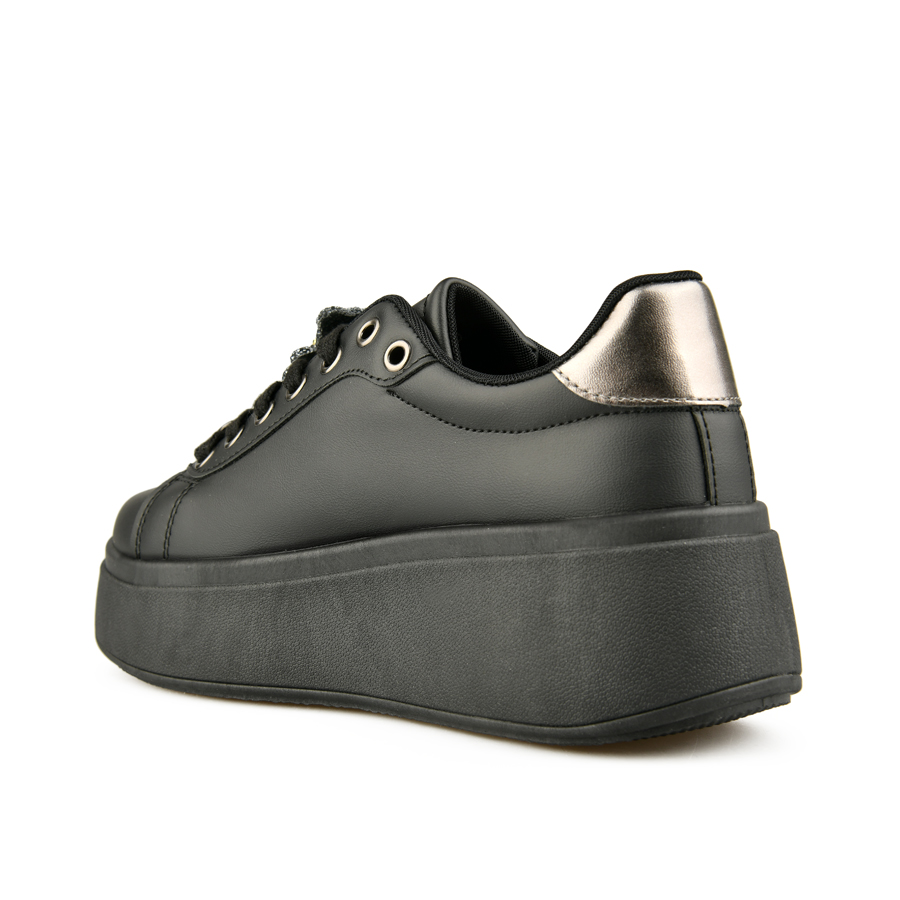 дамски кецове еко кожа черни 3