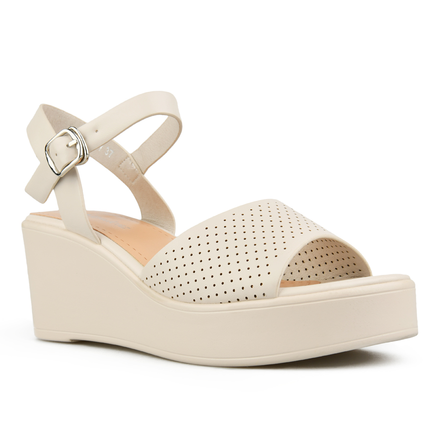 γυναικεία σανδάλια οικολογικό δέρμα μπεζ 1