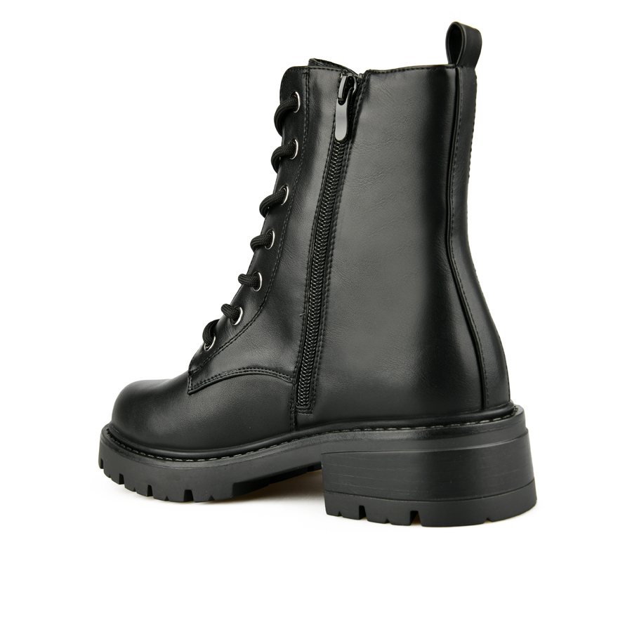 γυναικεία μποτάκια οικολογικό δέρμα μαύρο 3